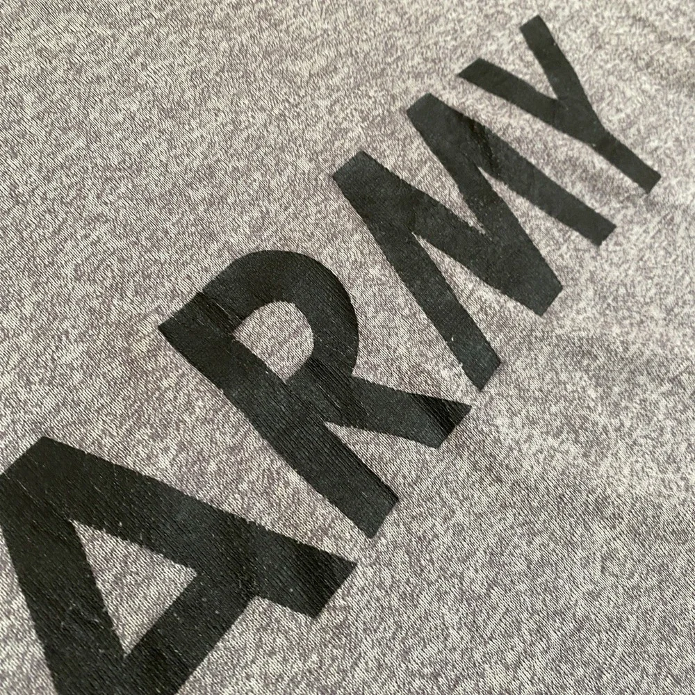 Vintage ARMY Tee Shirt 80s Champion Medium Made in USA Gray - Picture 3 of 7